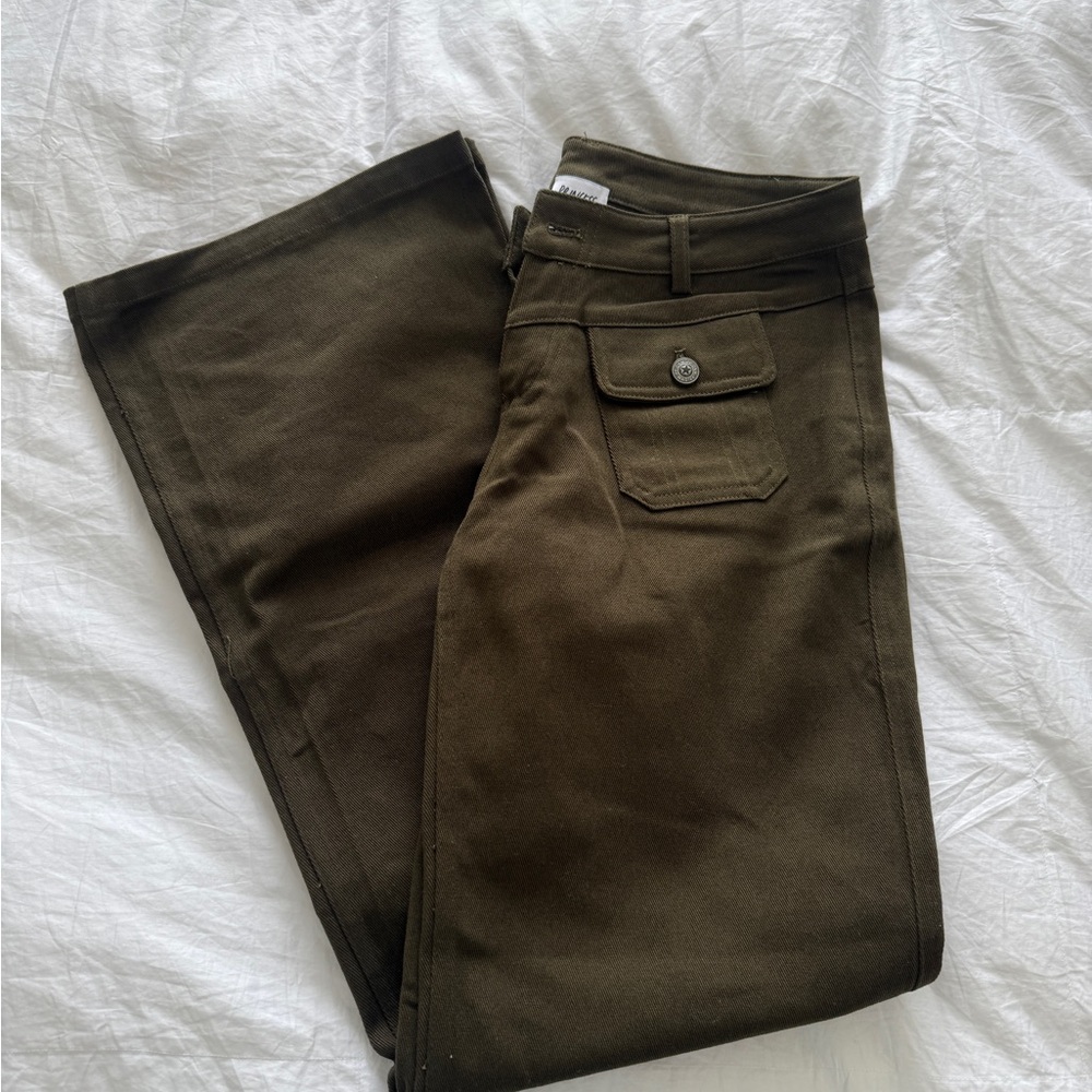 Princess Polly Chino Trousers in Olive